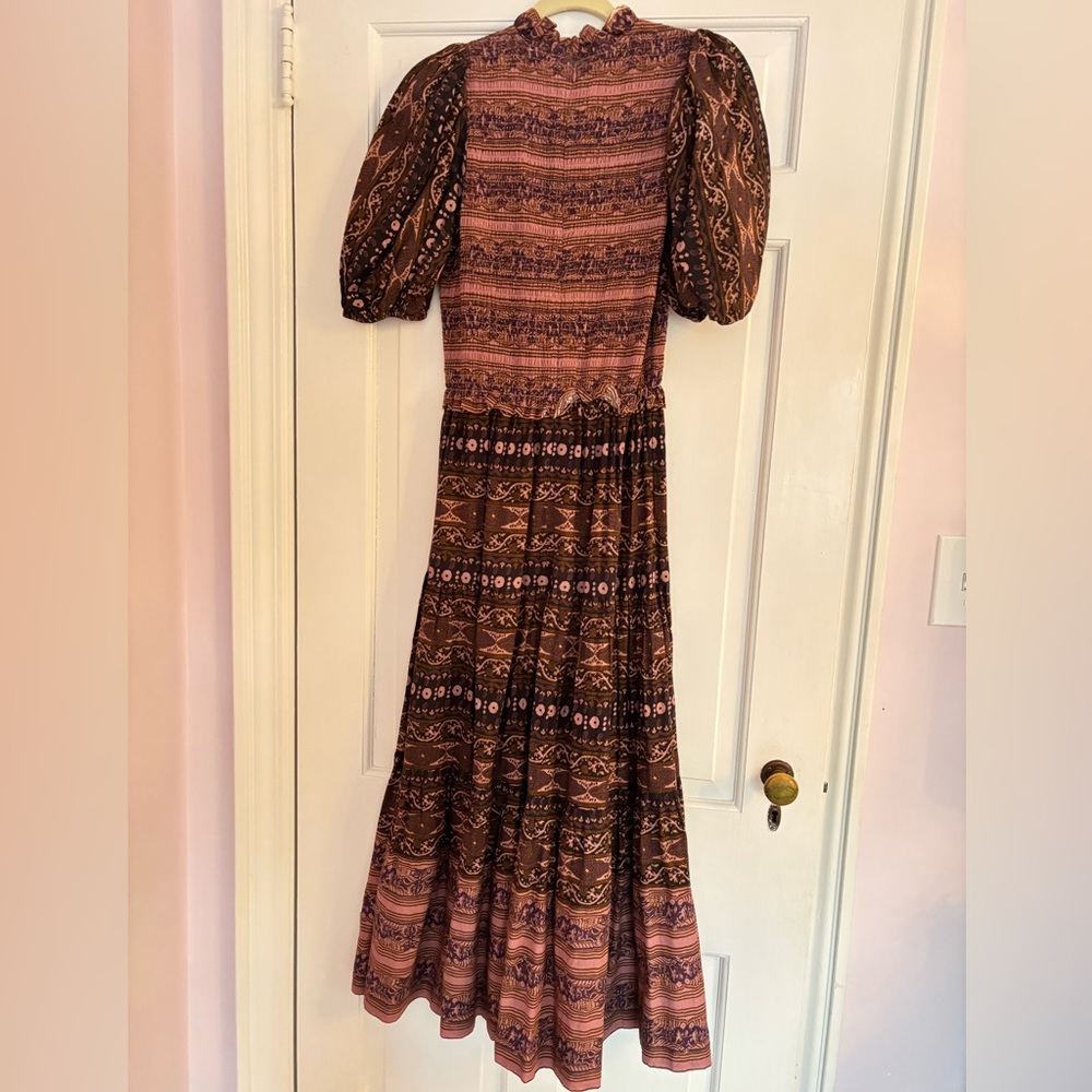Anthropologie long smocked boho dress size Small Brand Othilia - Picture 3 of 5